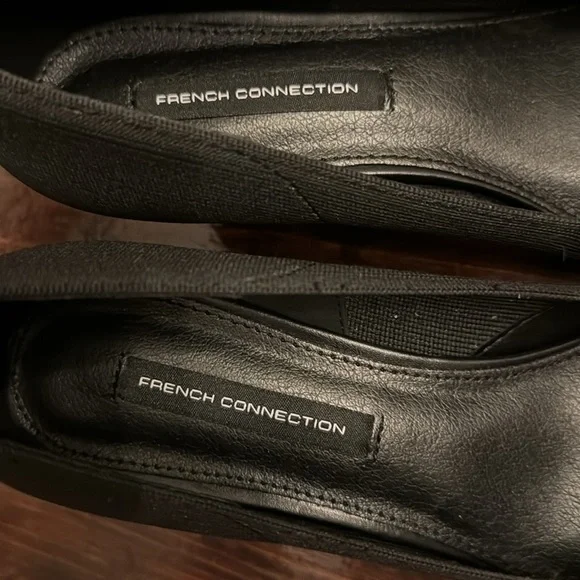 French connection brand new black heel 1 inch heel shoes size 8 women’s - Picture 3 of 5